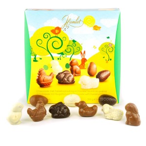 Coffret de sujets de Pâques en chocolat